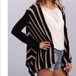 Free People striped circle back sweater